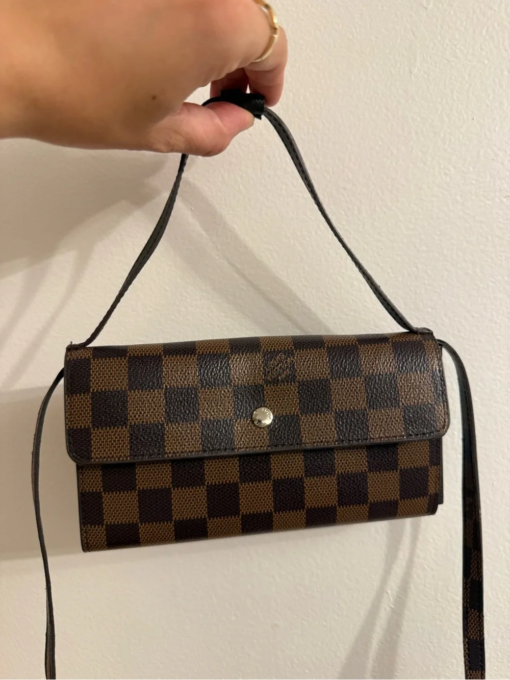 Louis Vuitton brown damier ebene crossbody bag